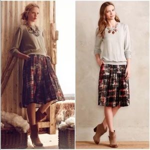 Anthropologie Multicolor Midi Skirt